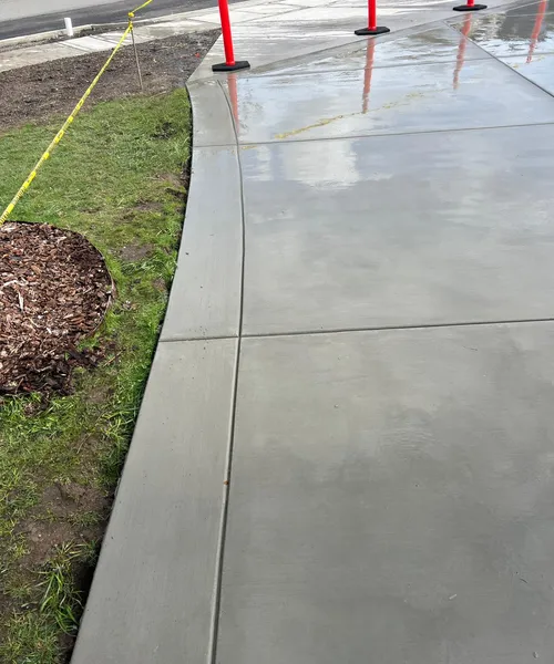 Broom Finish Driveway Replacement With Decorative Borders in Newcastle 